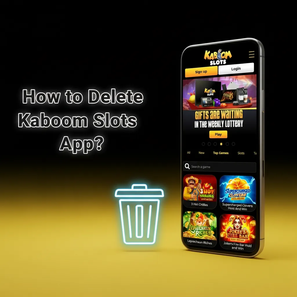 Guide to removing the Kaboom Slots app from Android or iOS devices.