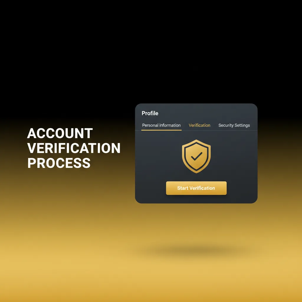 Infographic of UK account verification steps: confirm contact, upload ID, address proof, payment method, then review.