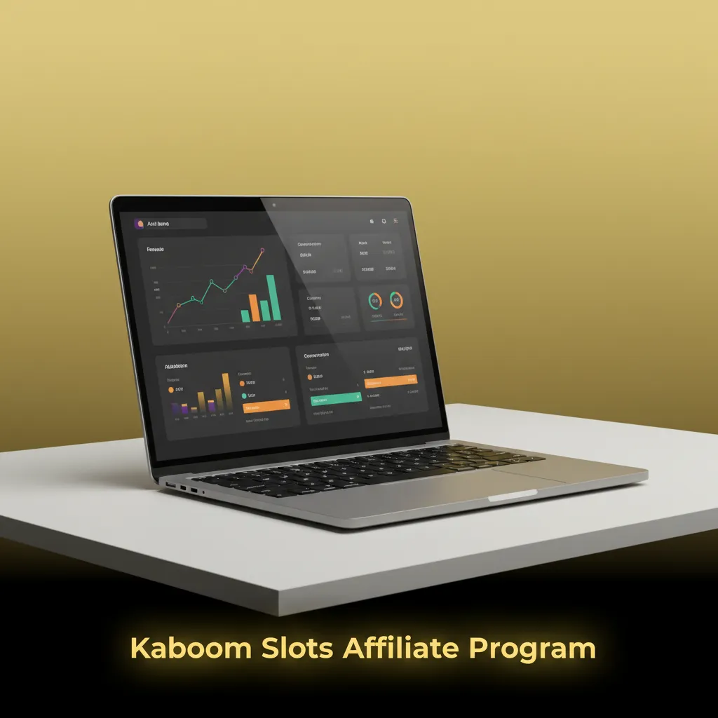 Kaboom Slots Affiliate Program promo: revenue share/CPA, real-time dashboards, payouts, UK-focused support, partner portal