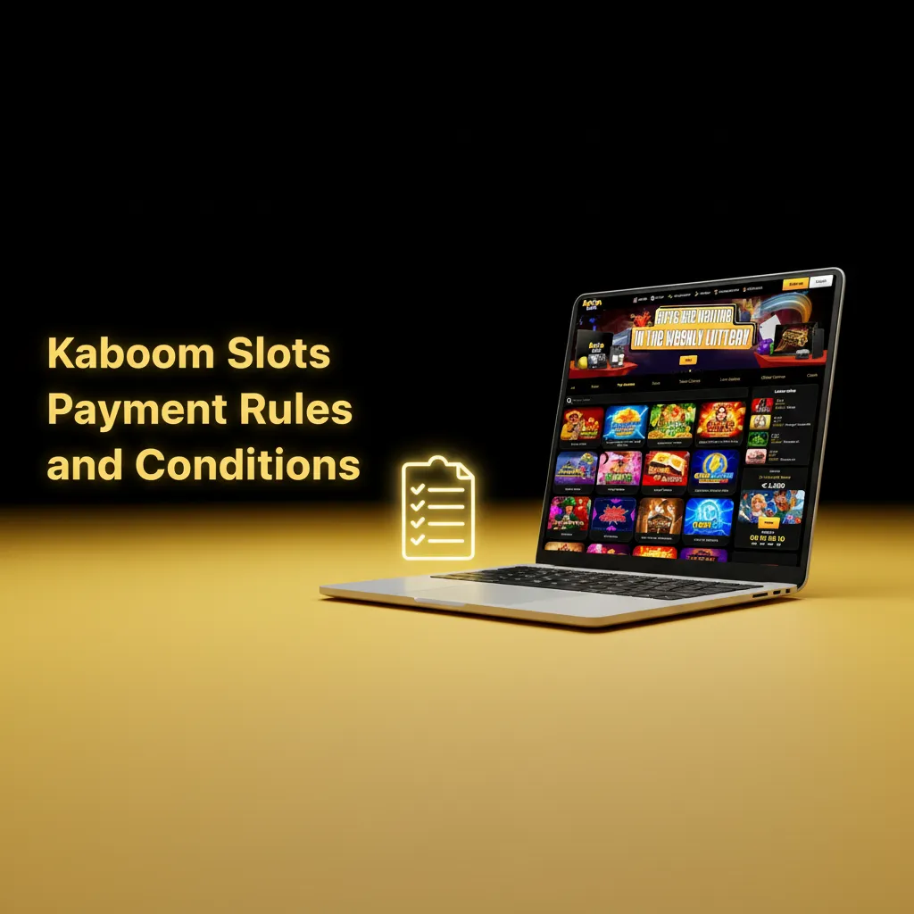 Kaboom Slots payment rules: use own payment, ID checks, withdraw to original, no credit/crypto, bonus wagering required.