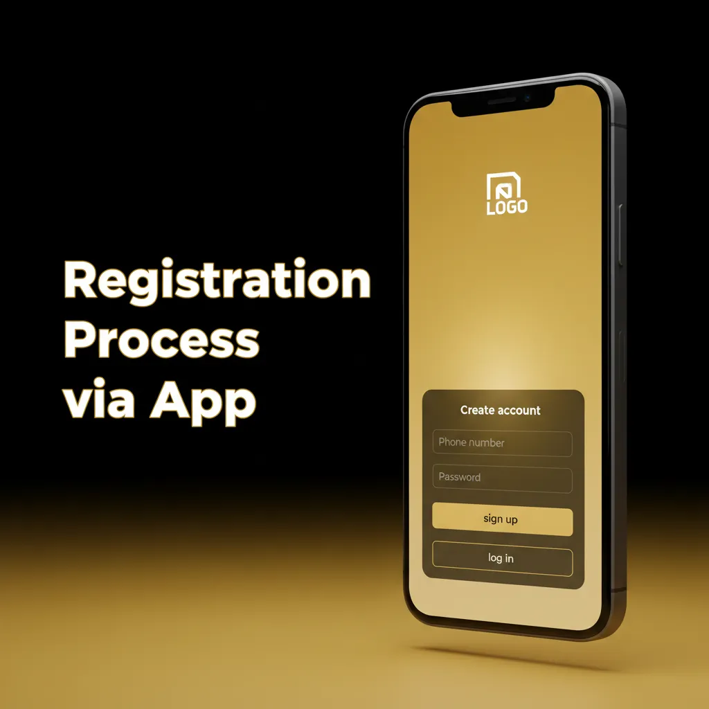 App signup steps: create account, enter email/phone and ID info, accept terms, confirm 18+, set deposit limits.
