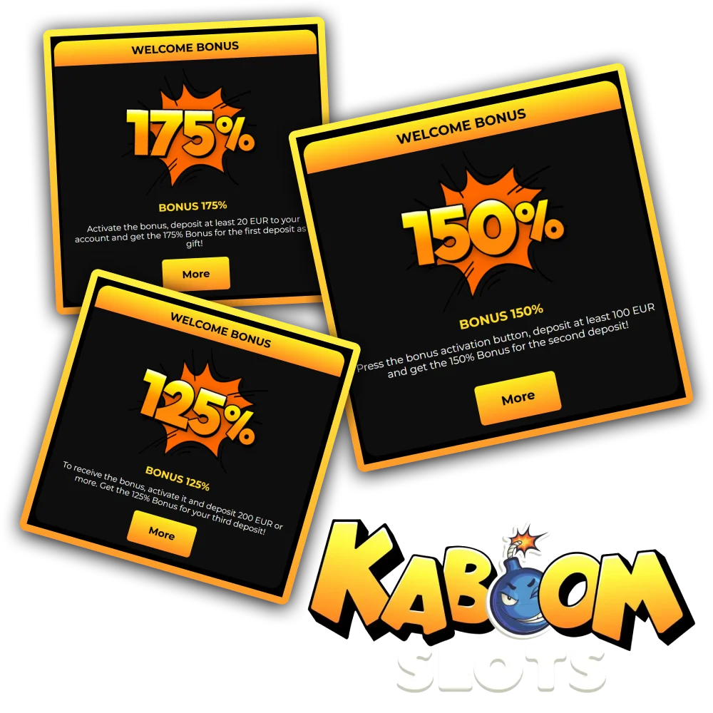Take advantage of the bonuses offered and win big at Kaboom Slots today.