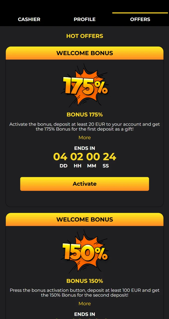 Click the activation button in Kaboom Slots to unlock the bonus.