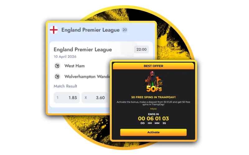 Take advantage of the best bonus offers for football betting at Kaboom Slots.